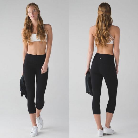 Lululemon Align Crop First Release Version Size 6 Gym Workout Yoga Running - Picture 1 of 5